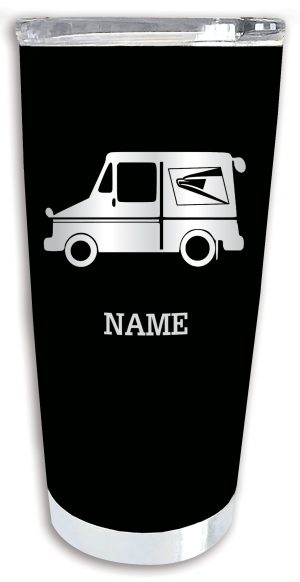 Mail Truck Custom Laser Engraved Premium Tumbler 20oz.