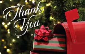 #2201PC Red Mailbox “Thank You” Postcard